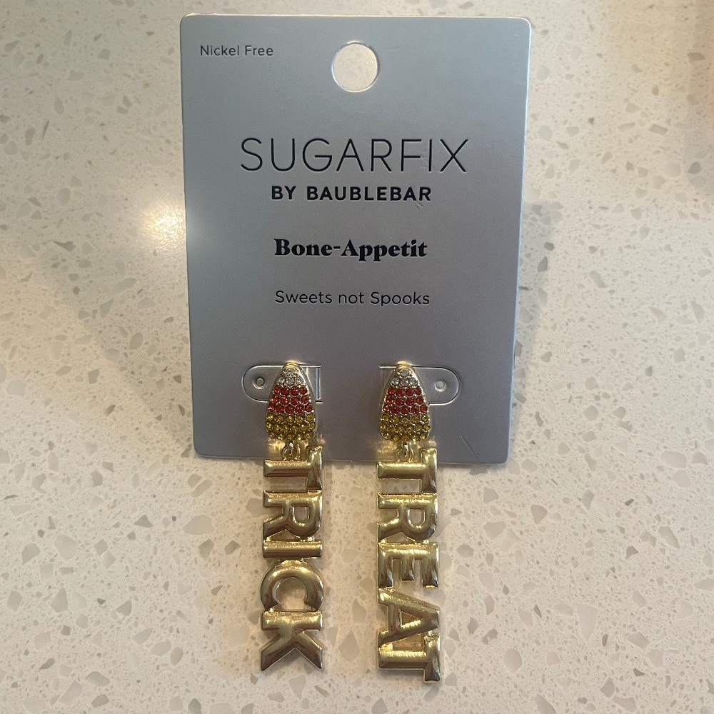 Baublebar Sugarfix Trick Treat Candy Corn Earrings Sweets Not Spooks
